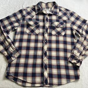 Duke Haband Pearl snap flannel shirt men’s size medium